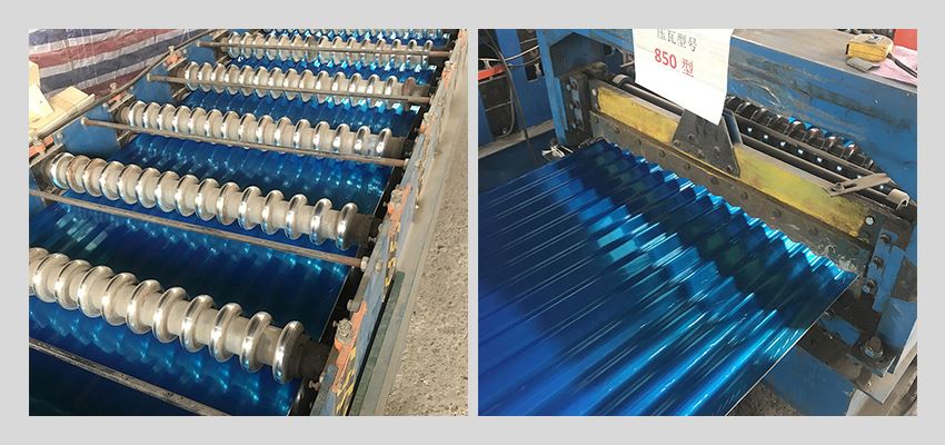 Production Process PVC Film Aluminum Corrugated Sheet